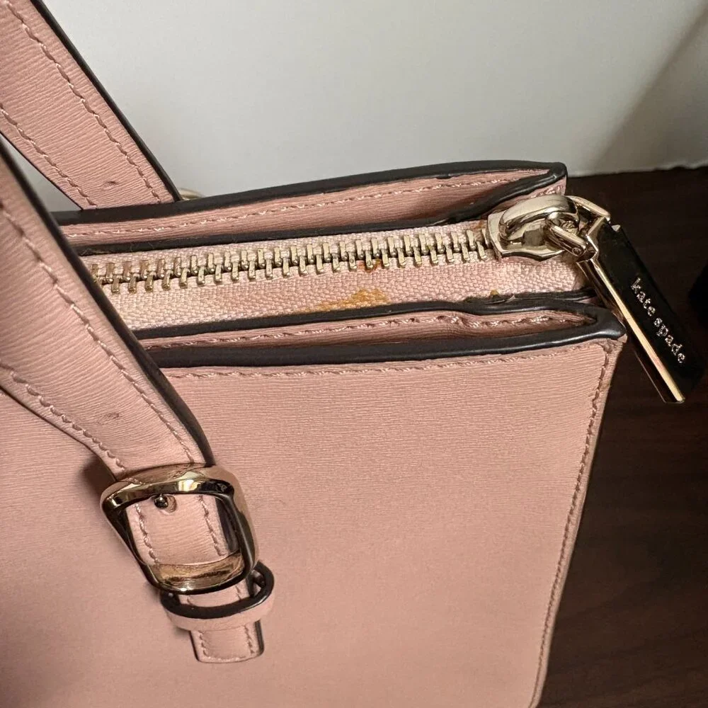 KATE SPADE Connie Medium Pink Triple Gusset Bag Satchel/Crossbody with Wallet